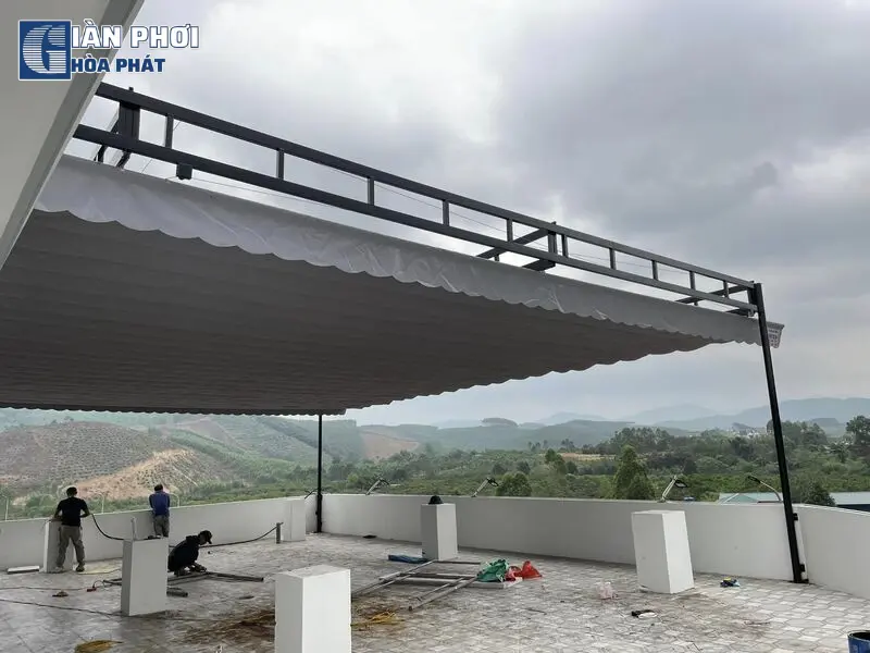Lựa chọn vật liệu cho mái che sân thượng