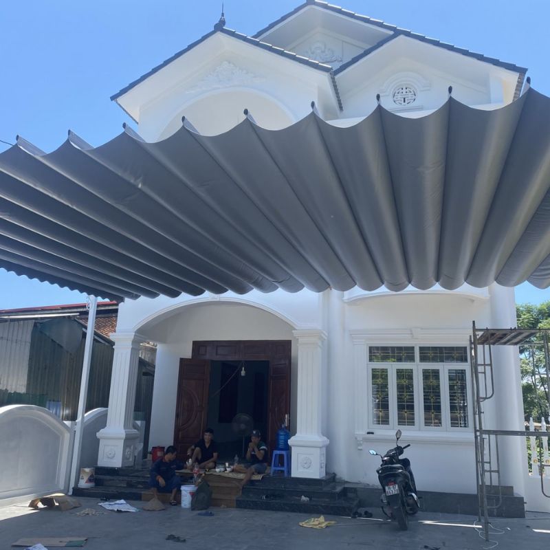 Bạt che ban công dạng xếp