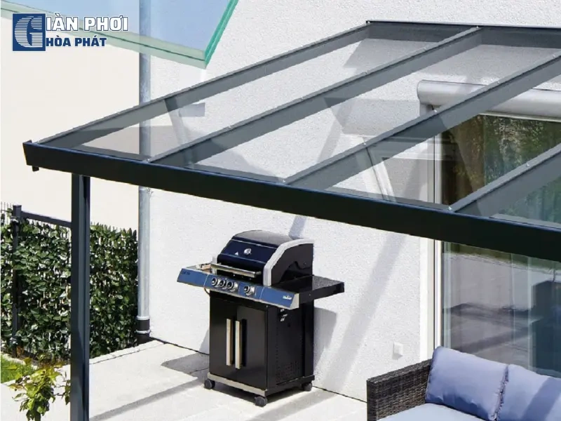 bạt che nắng mái kính