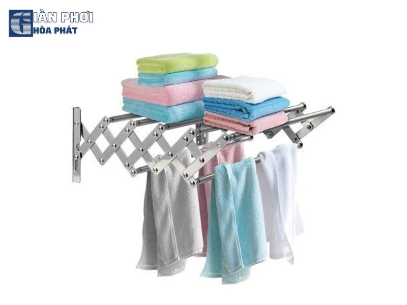 giàn phơi gắn tường bị xệ