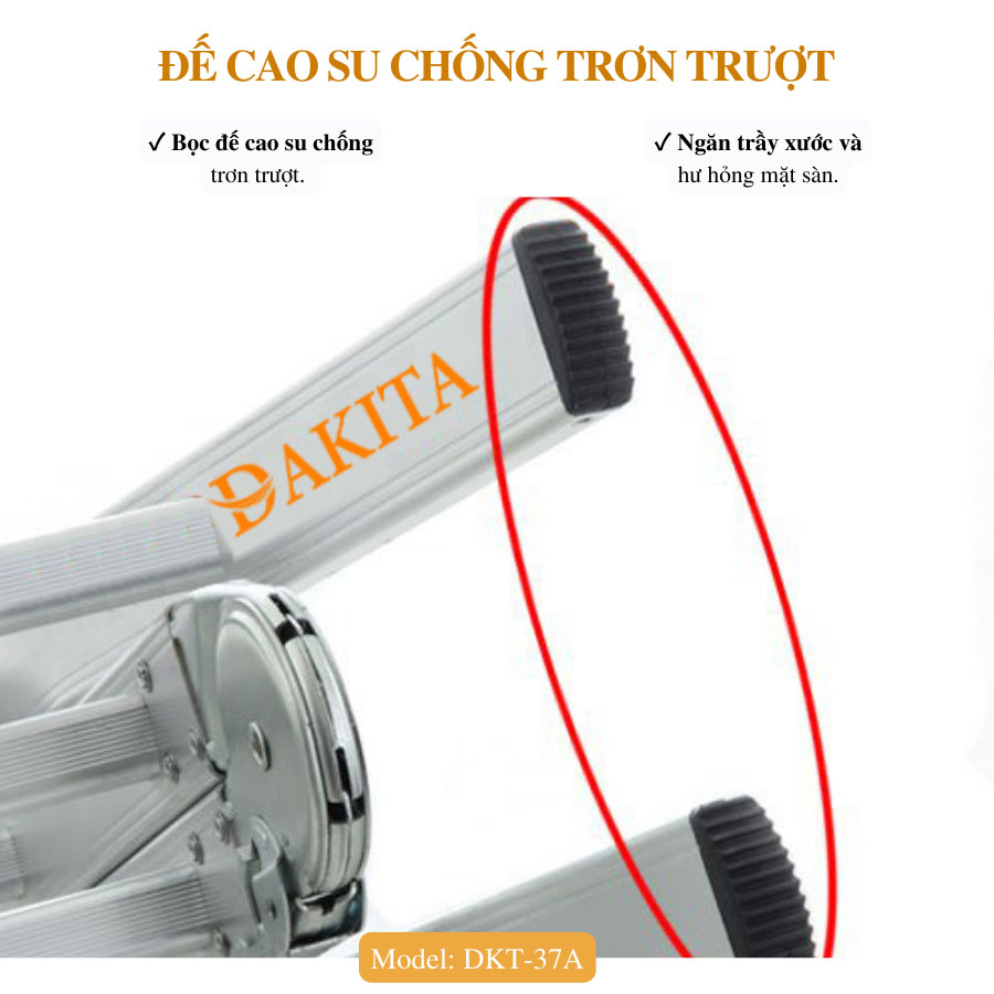 Thang Nhôm Gấp 4 Đoạn DAKITA DKT37A 