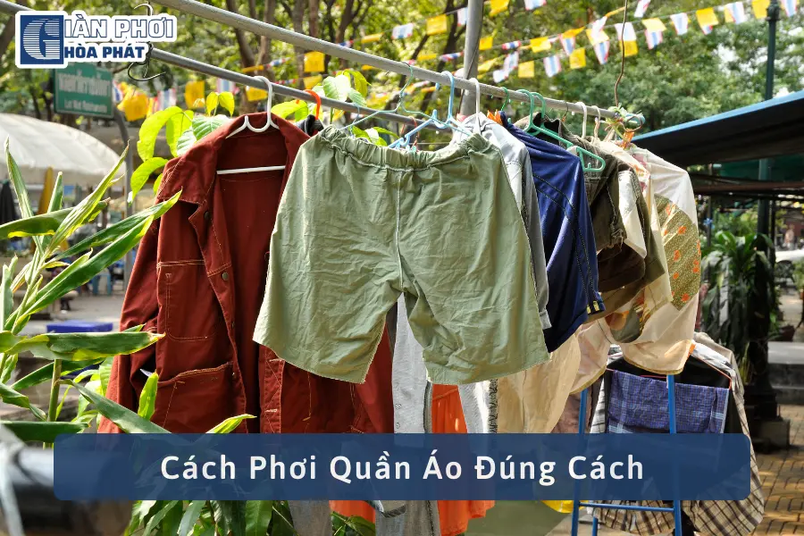 cách phơi quần áo đúng cách