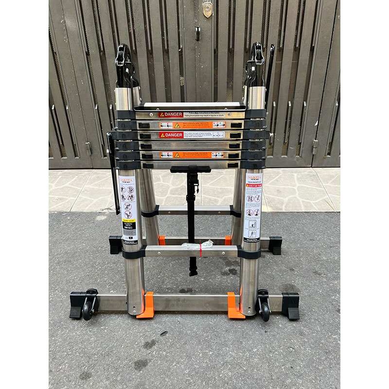Thang Inox Rút Đôi Có Bánh Xe DAKITA AI-220 [Chữ A : 2.2m Duỗi 4.4m]
