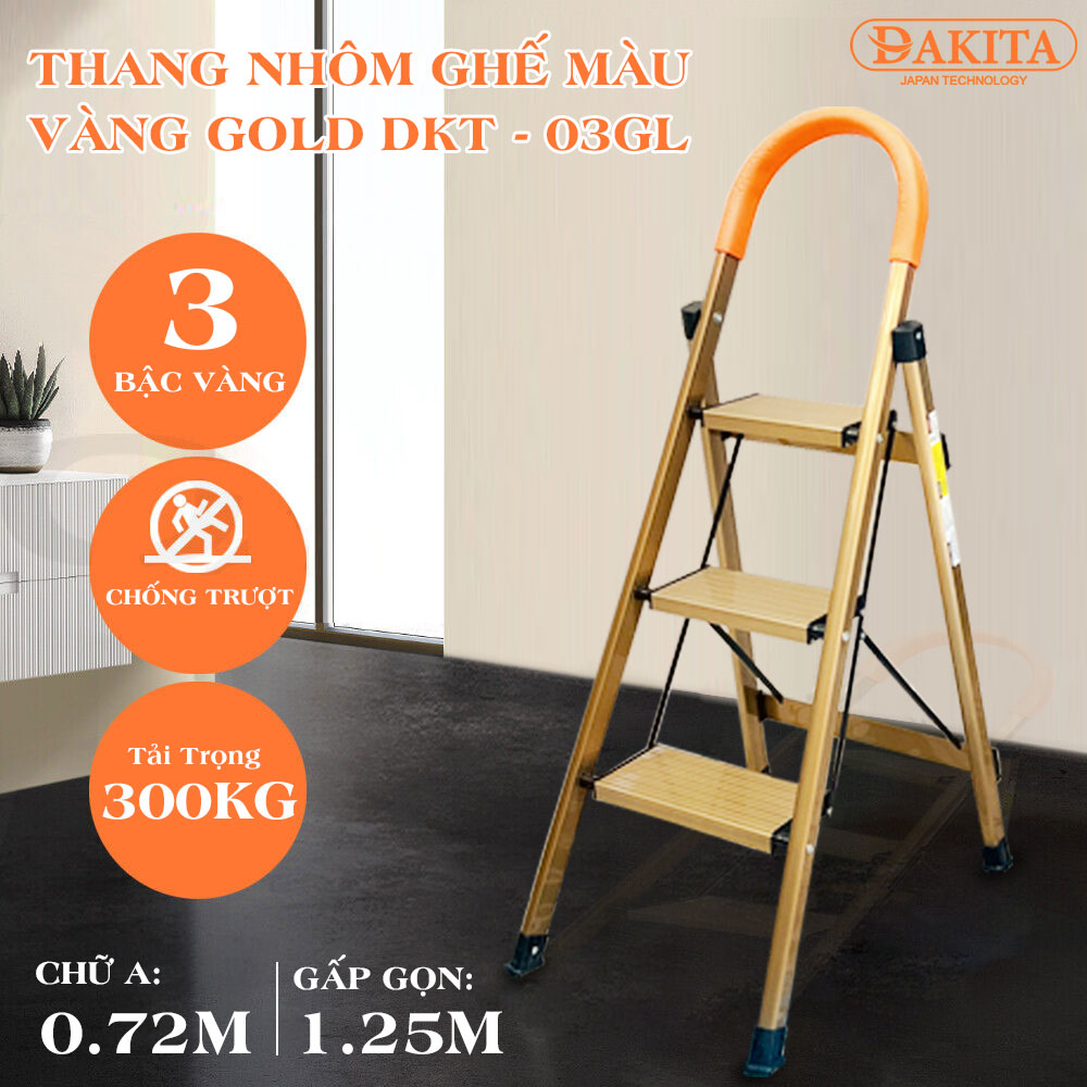 Thang nhôm ghế DAKITA DKT-03GL – Chữ A 0.72m