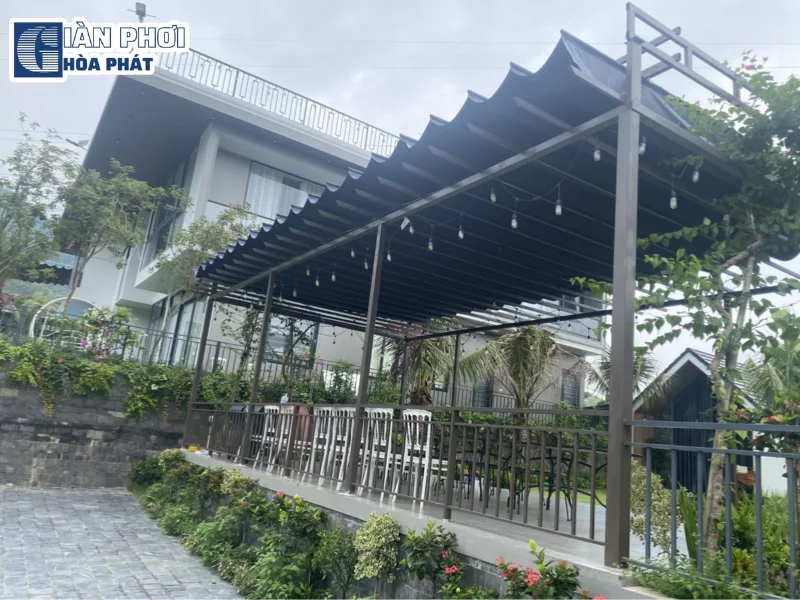 bạt mái xếp di động