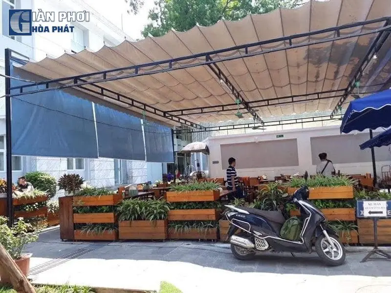 bạt che quán cafe bạt che quán cafe
