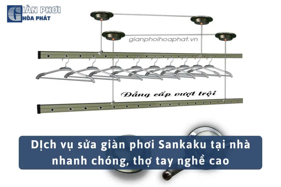 Dịch vụ giàn phơi Sankaku tại nhà nhanh chóng, thợ tay nghề cao
