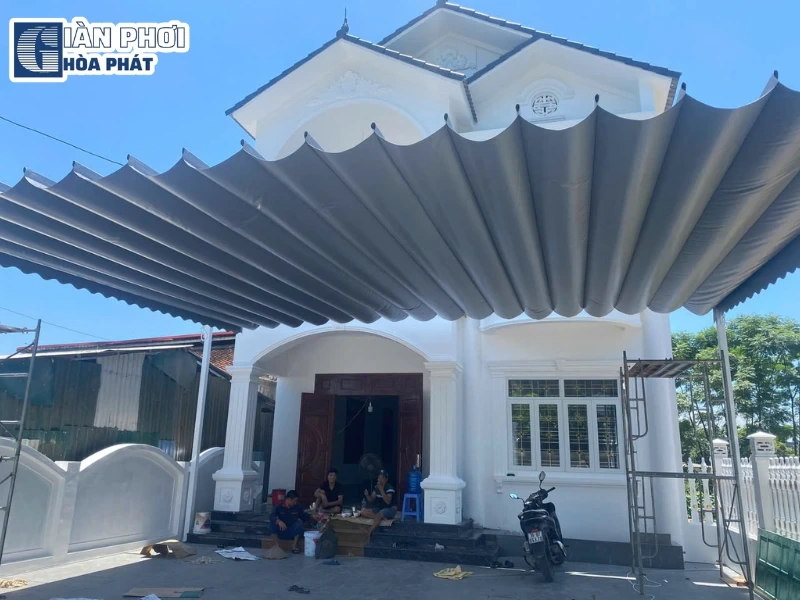 bạt che nắng sân thượng