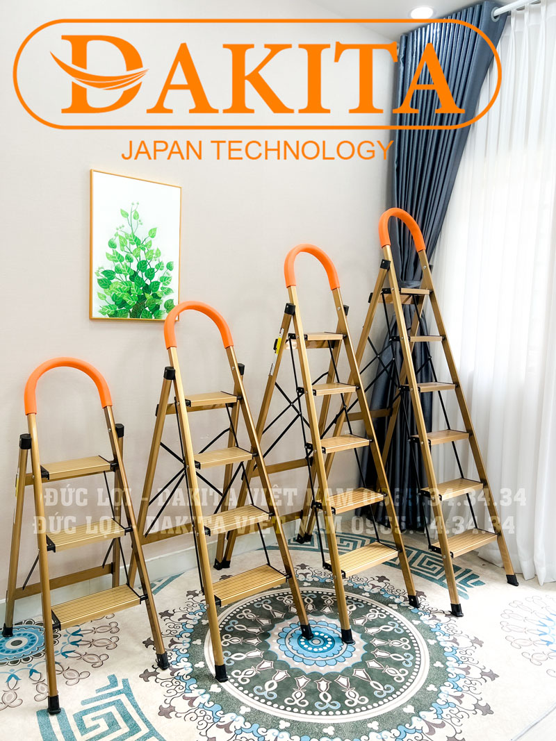 Thang nhôm ghế DAKITA DKT-05GL – Chữ A 1.23m 