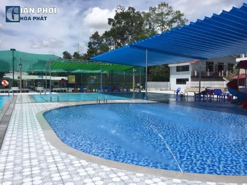 mái xếp hồ bơi