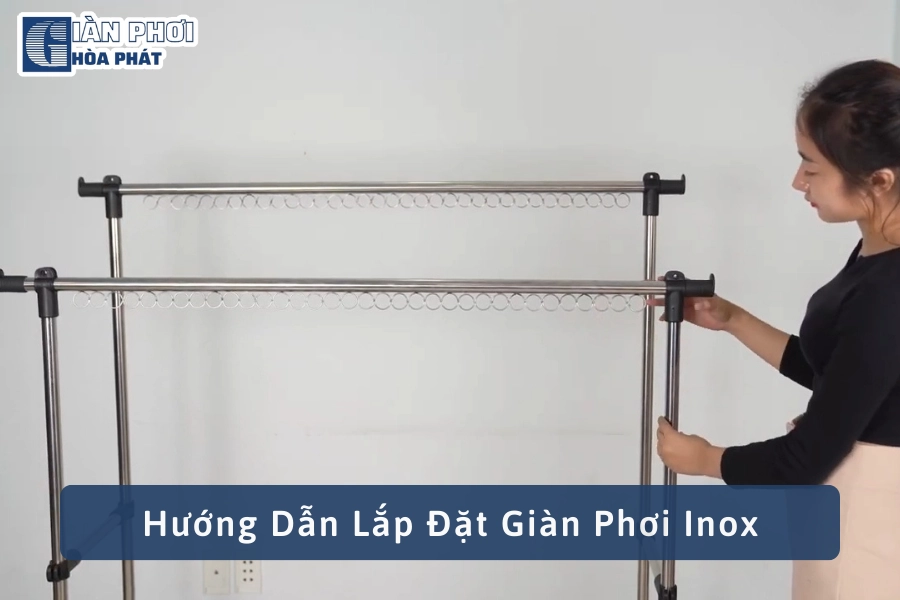 cách lắp giàn phơi quần áo inox