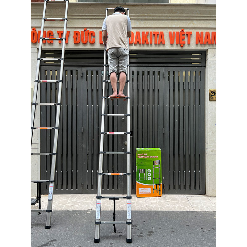 Thang Inox Rút Đơn DAKITA R-380 (3.8M) 