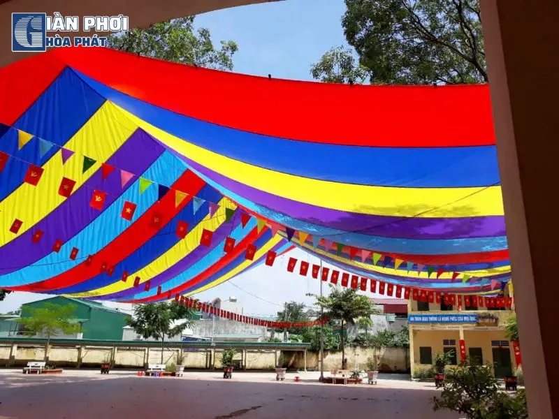 bạt che sân trường bạt che sân trường