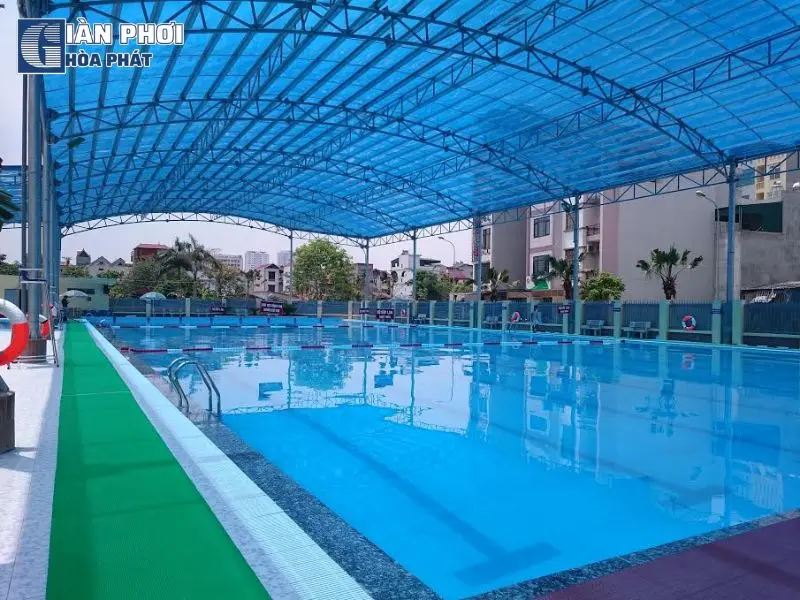 mái xếp hồ bơi