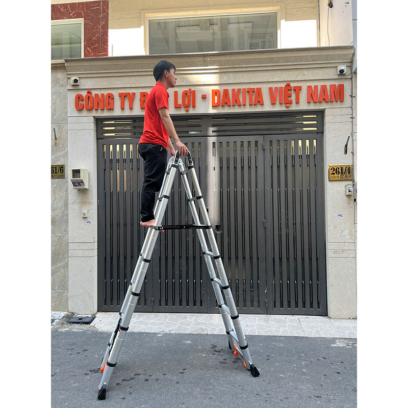 Thang rút đôi chữ A DAKITA DKT-244 [Chữ A: 2.2m Duỗi 4.4m]
