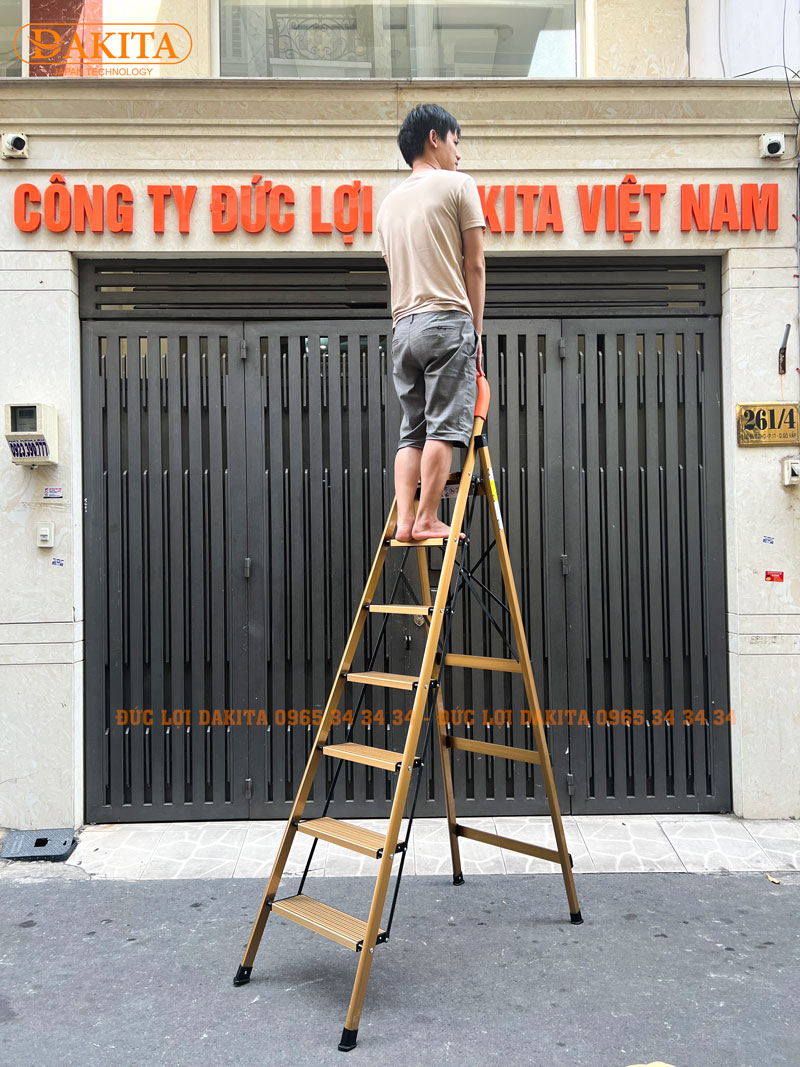 Thang nhôm ghế DAKITA DKT-07GL – Chữ A 1.71m