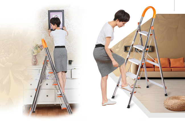ứng dụng thang nhôm ghế inox
