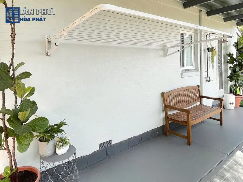 Dây phơi inox gắn tường, gắn trần