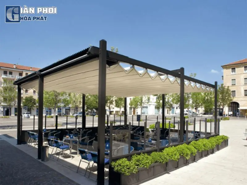 bạt che quán cafe bạt che quán cafe
