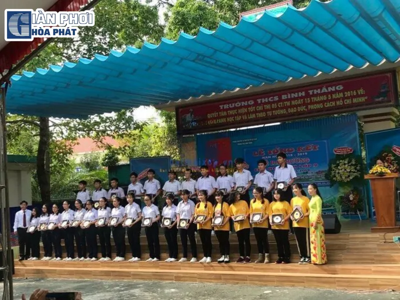 mái bạt xếp trường học mái bạt xếp trường học