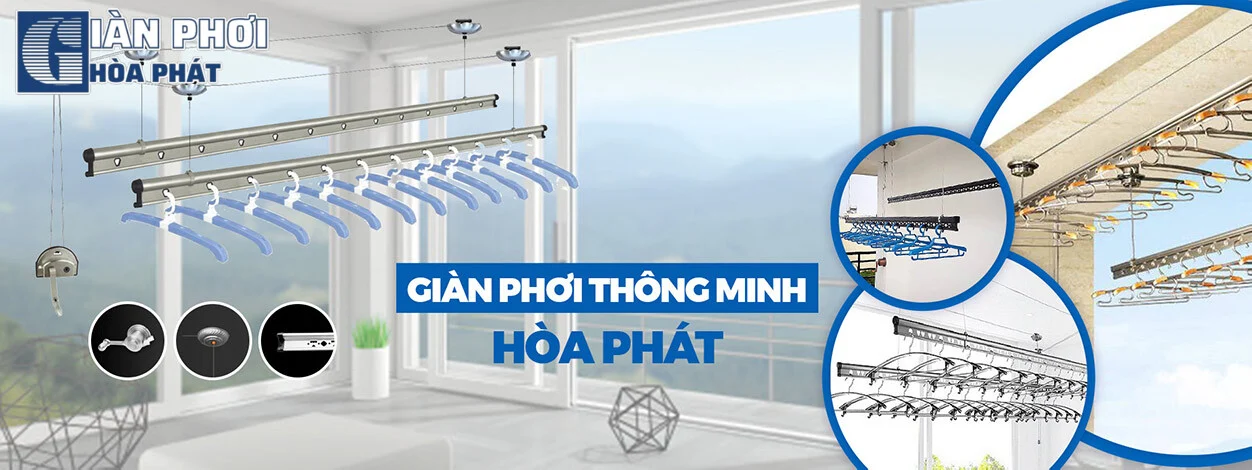 giàn phơi thông minh gắn trần