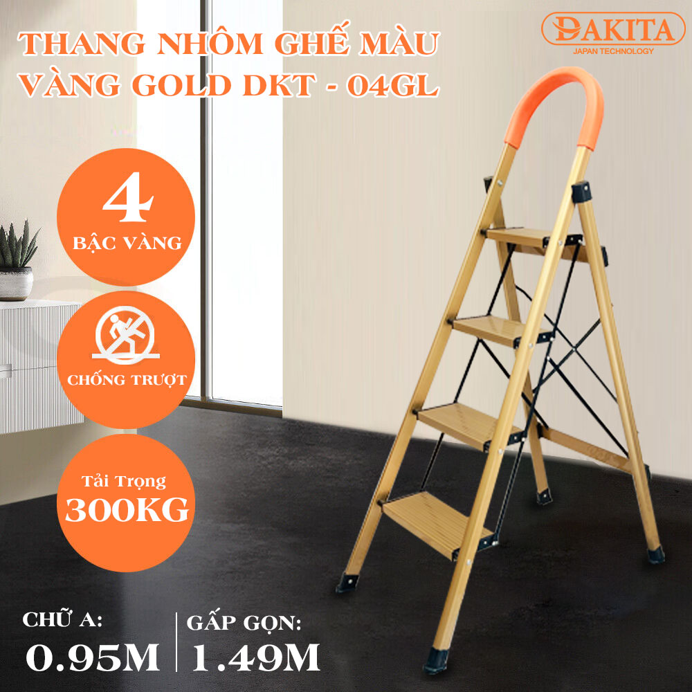  Thang nhôm ghế DAKITA DKT-04GL – Chữ A 0.95m 