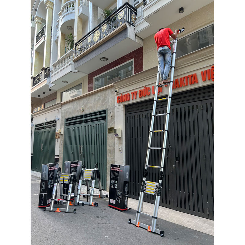 Thang rút đôi chữ A DAKITA DKT-272 [Chữ A: 3.6m Duỗi 7.2m]
