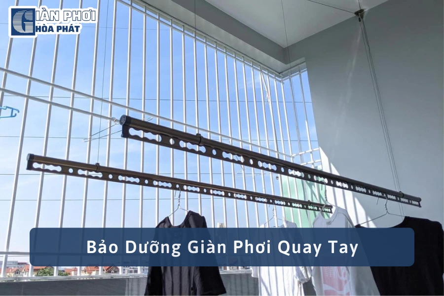 bảo dưỡng giàn phơi thông minh quay tay