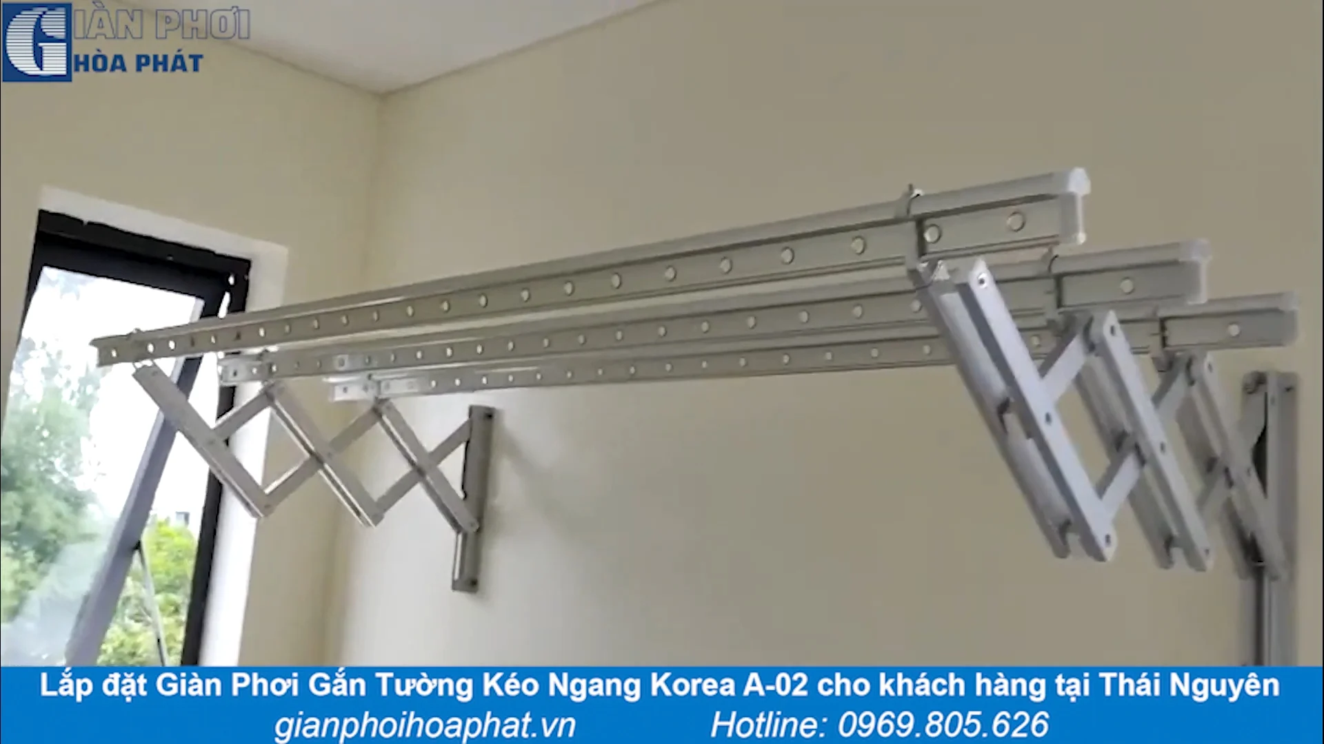 Vì Sao Vợ Chồng Chị Mi Chọn Lắp Đặt Giàn Phơi Gắn Tường Kéo Ngang Korea A-02?