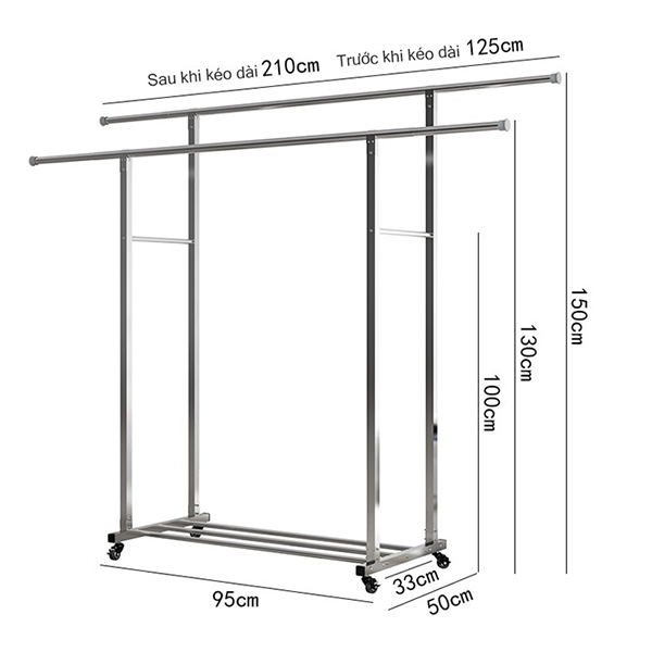 Gía Giàn Phơi Quần Áo Inox {Sale 51%} Gía Rẻ Vô Đối