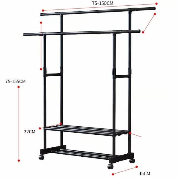 giá treo quần áo 2 tầng