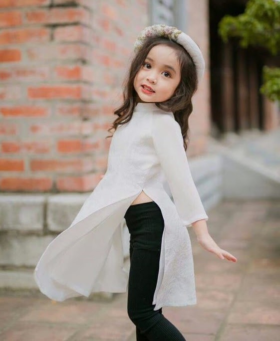 9++Mẫu Áo Dài Cách Tân Cho Trẻ Em Xinh Xắn, Đáng Yêu